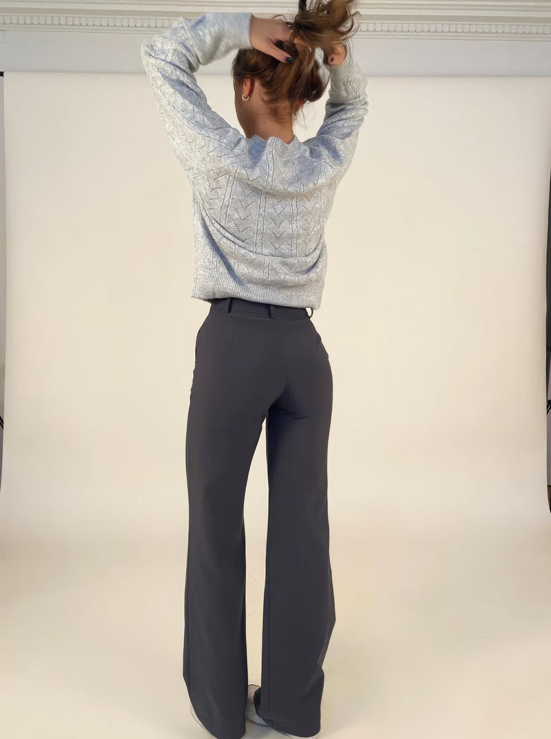 Beau | Hoge Taille Pantalon Met Rechte Pijpen