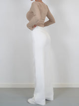 Beau | Hoge Taille Pantalon Met Rechte Pijpen