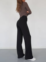 Beau | Hoge Taille Pantalon Met Rechte Pijpen