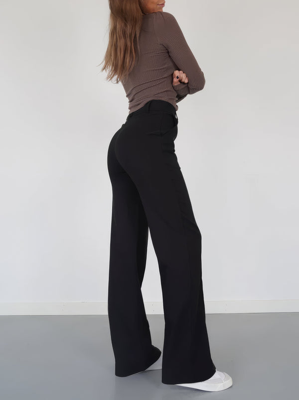 Beau | Hoge Taille Pantalon Met Rechte Pijpen