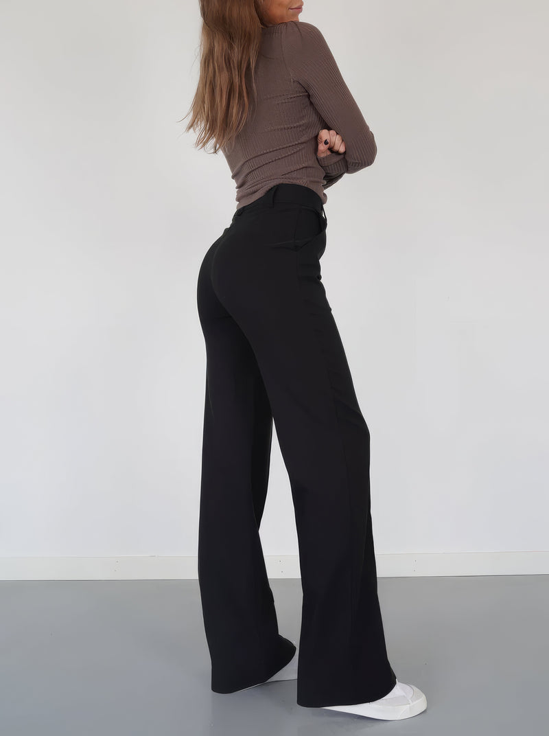 Beau | Hoge Taille Pantalon Met Rechte Pijpen
