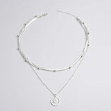 Delicate Drie-Lagen Zilveren Ketting – Stijlvolle Everyday Accessoire