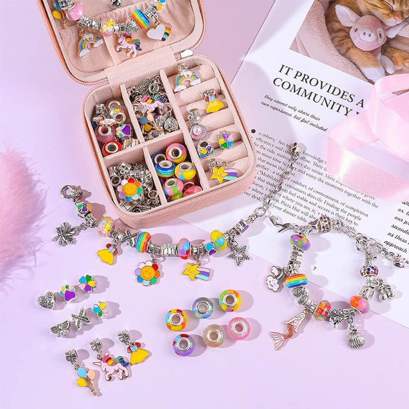DIY-Armband Knutselset voor Kinderen met Kralen, Hangers & Cadeauverpakking