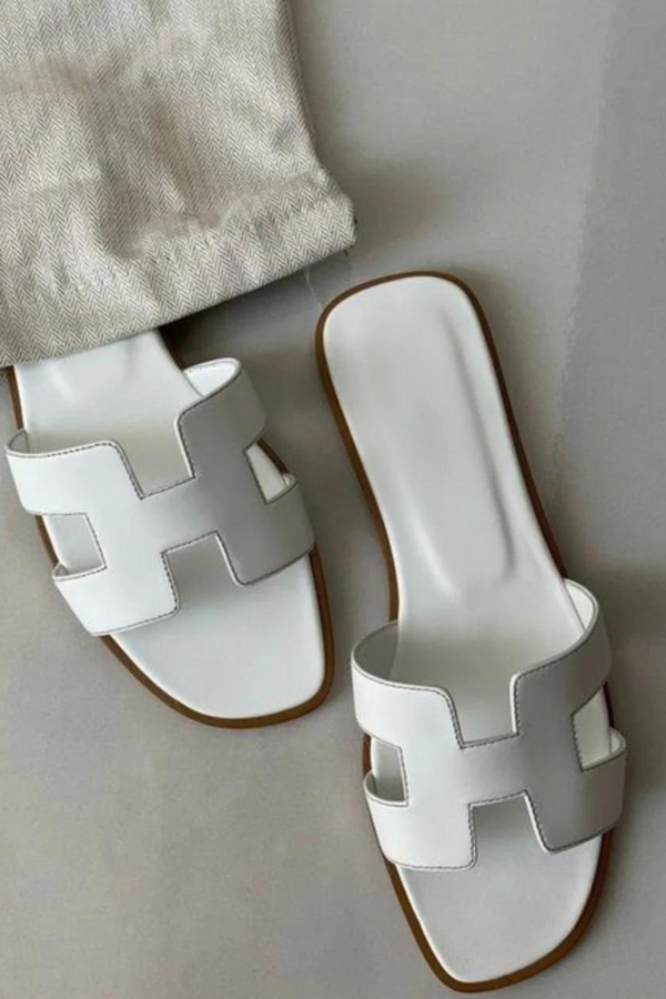 Helena | Dames Leren Slippers met Luxe Ontwerp | Zomer