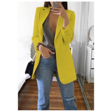 Elegante lange damesblazer voor elke gelegenheid
