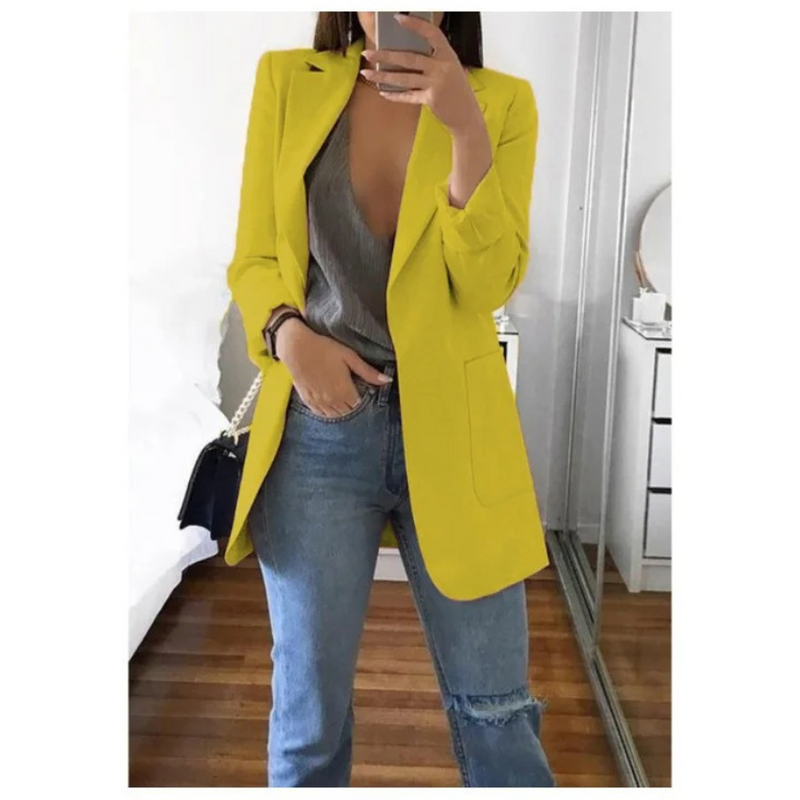 Elegante lange damesblazer voor elke gelegenheid