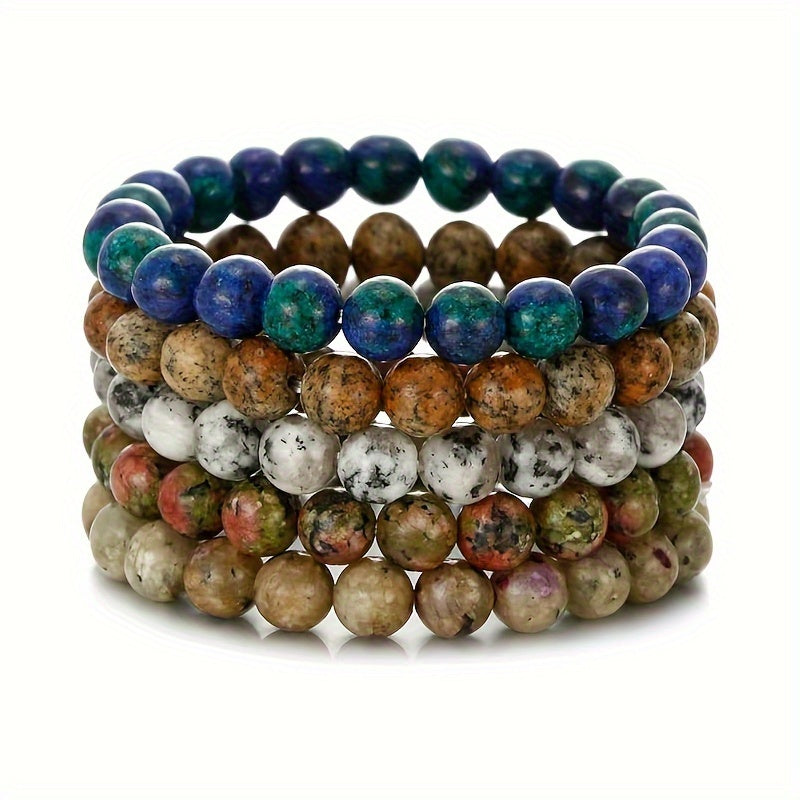Edelsteen Elegantie Armbandenset - Voor Natuurlijke Schoonheid