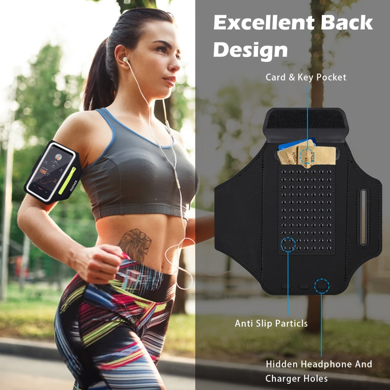 Hardloop Telefoonhouder met Oortelefoonhoesje - Verstelbare Armband voor Sporters