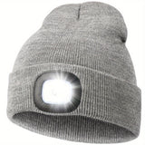 Unisex Beanie met LED Licht – Handige Verlichting voor Avondwandelingen