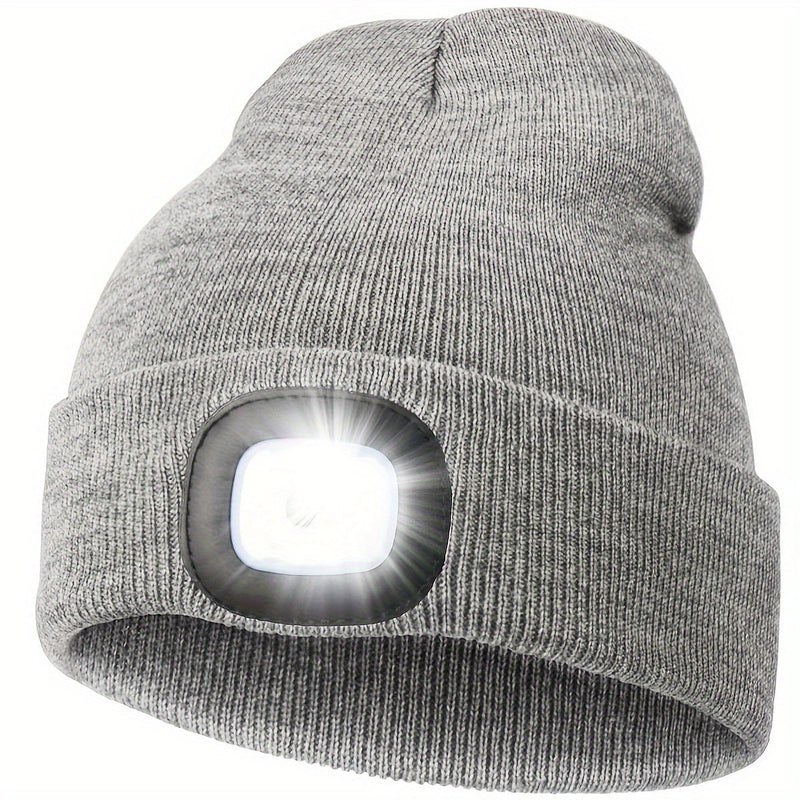Unisex Beanie met LED Licht – Handige Verlichting voor Avondwandelingen