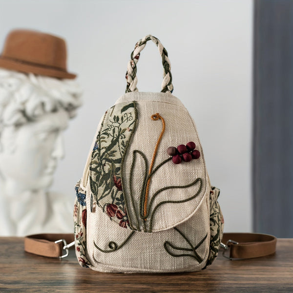 EthnoCharm Borduur Rugzak – Artistiek en Praktisch