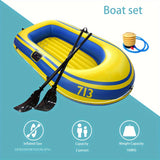 Opblaasbaar Vissersboot Set – Lichtgewicht PVC Boot voor 2 Personen met Peddels