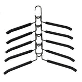 Multilaagse Kledinghangers Set – 5-in-1 Ruimtebesparende Organizer met Antislip Schuimkussentjes
