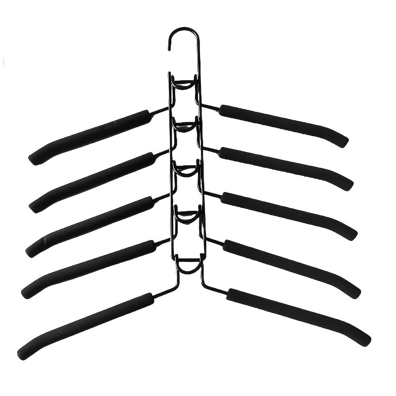 Multilaagse Kledinghangers Set – 5-in-1 Ruimtebesparende Organizer met Antislip Schuimkussentjes