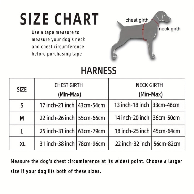 Reflecterend Hondenharnas met Leash Set - Verstelbaar en Veilig voor Wandelen en Training