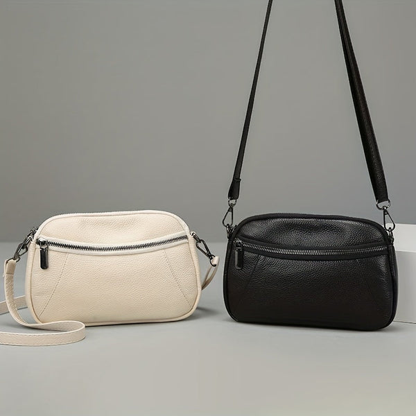 Classic Chic Leren Crossbody – Tijdloos en Functioneel
