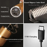 3-in-1 Professionele Haartrimmer Set - Draadloze Trimmer, T-Blade Outliner en Foil Scheerapparaat voor Mannen