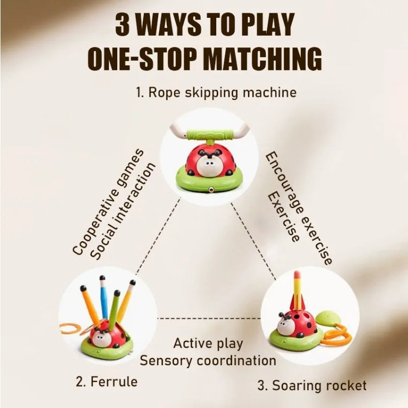 3-in-1 Sport Speelgoed - Touwspring Machine