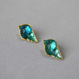 Zee-blauwe Schelp Oorbellen – Marina