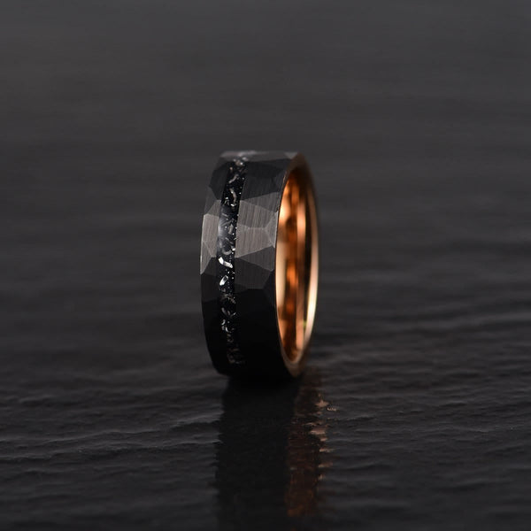8mm Zwarte Toermalijn Wolfraamcarbide Ring - Ares
