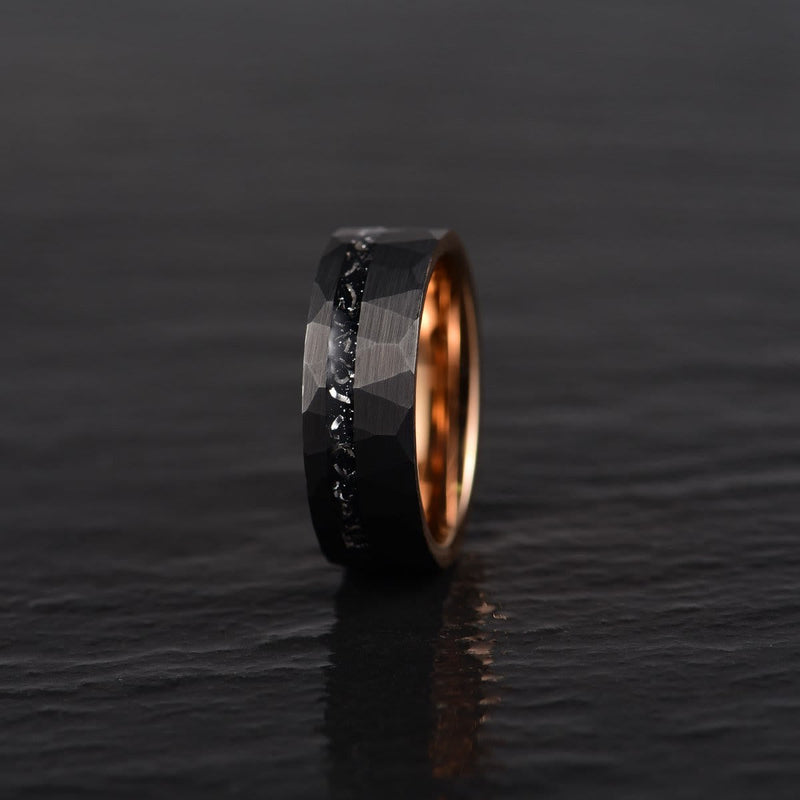 8mm Zwarte Toermalijn Wolfraamcarbide Ring - Ares