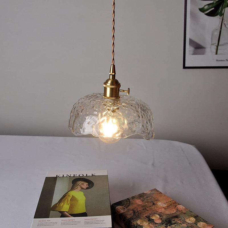 Elegante Glazen Hanglamp – Moderne Messing & Glazen Hanglamp