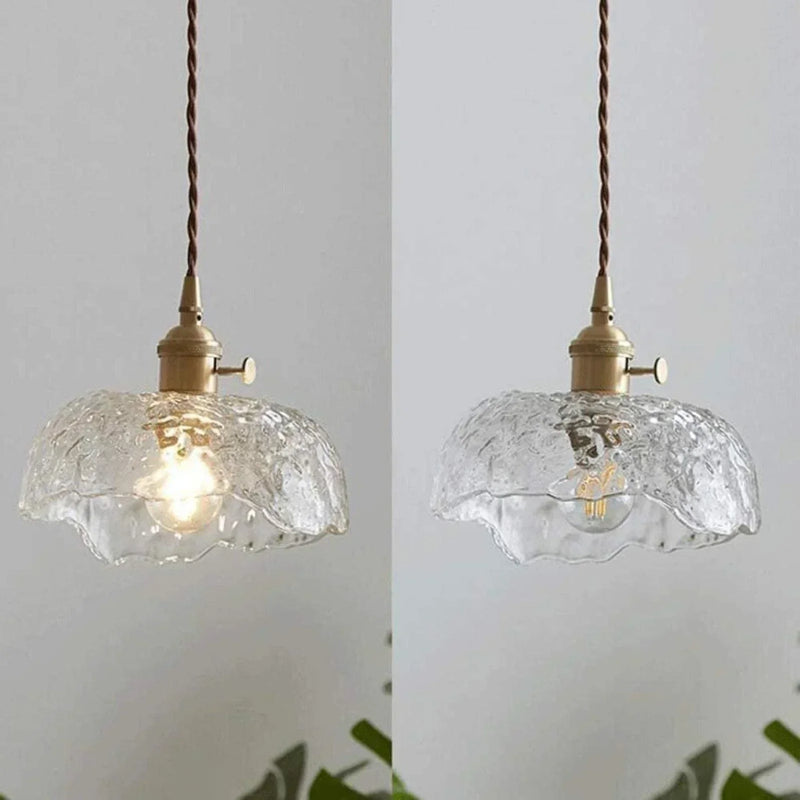 Elegante Glazen Hanglamp – Moderne Messing & Glazen Hanglamp