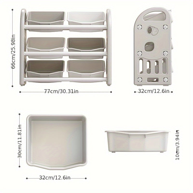 MultiStore Opbergrek - Ruime en Stevige Organiser met 6 Bakken