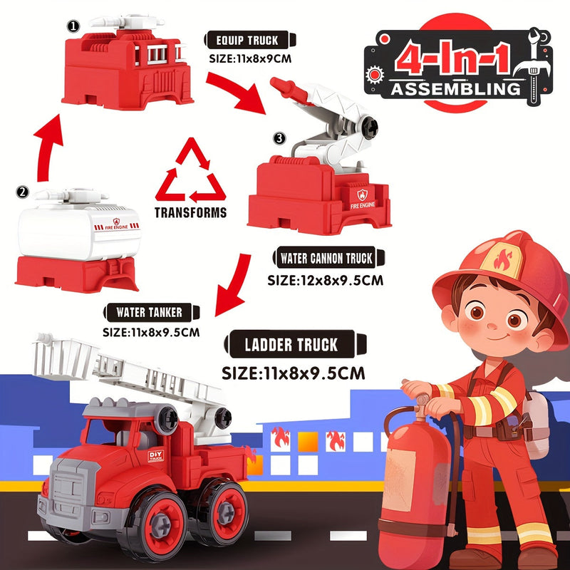 Brandweerhelden Bouwset - Maak je Eigen Brandweerwagens en Red de Dag