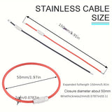 Stalen Kabel Keychains Set – Duurzame Sleutelhangers voor Reizen en Buitenactiviteiten