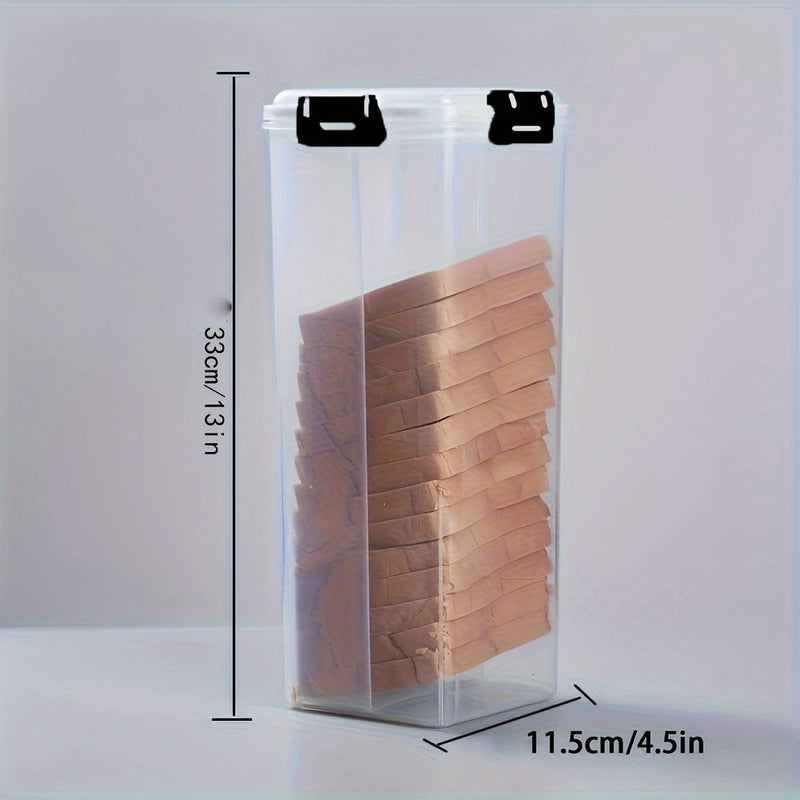 Transparante Brooddoos met Luchtdichte Deksel - Versheid Behoud en Snijdgids