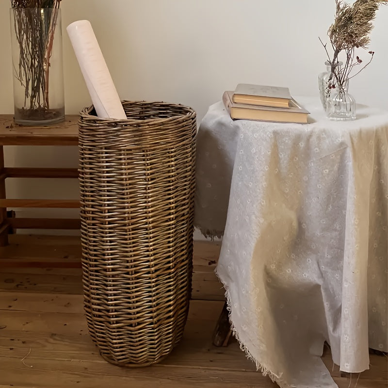 Vintage Handgeweven Wilgen Mand - Stijlvol en Functioneel voor Elk Huis