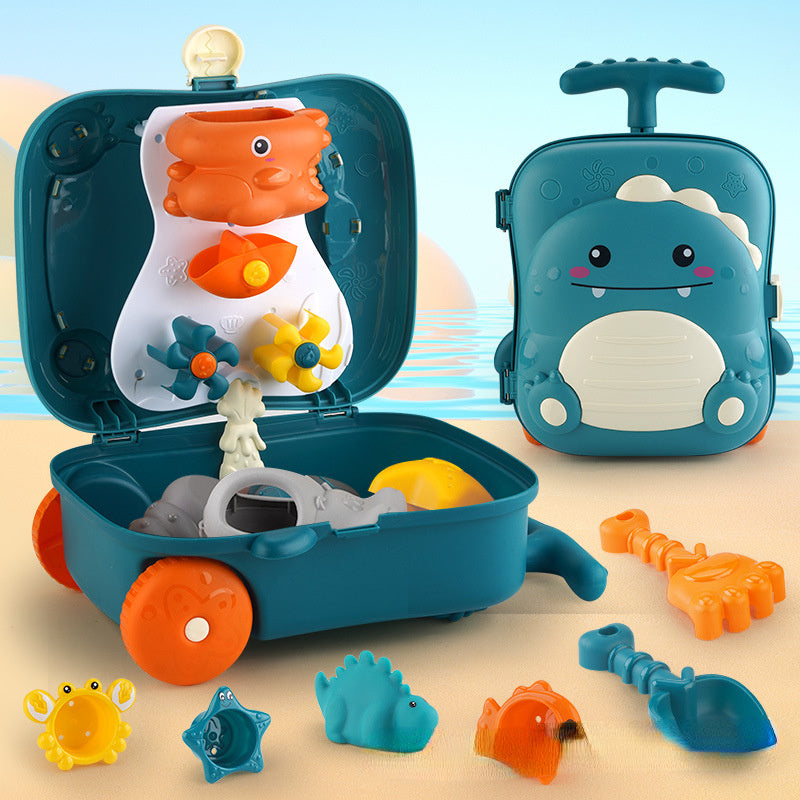 Walvis-Thema Strand Speelgoed Set voor Baby's – 8-Piece Reiskoffer