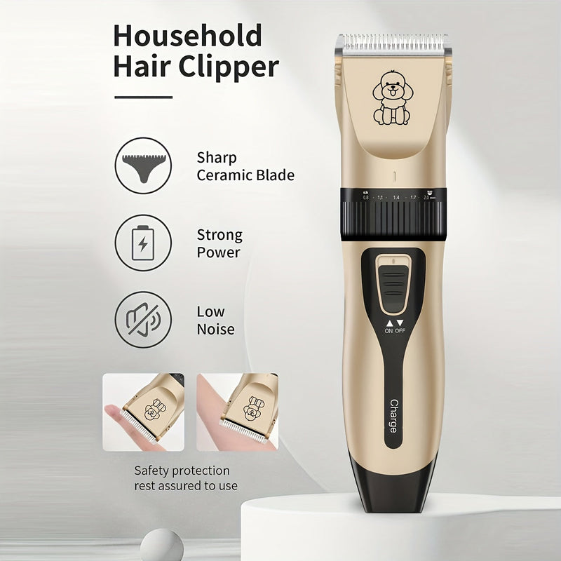 Draadloze Huisdiertrimmer – USB Oplaadbaar en Stil voor Honden en Katten