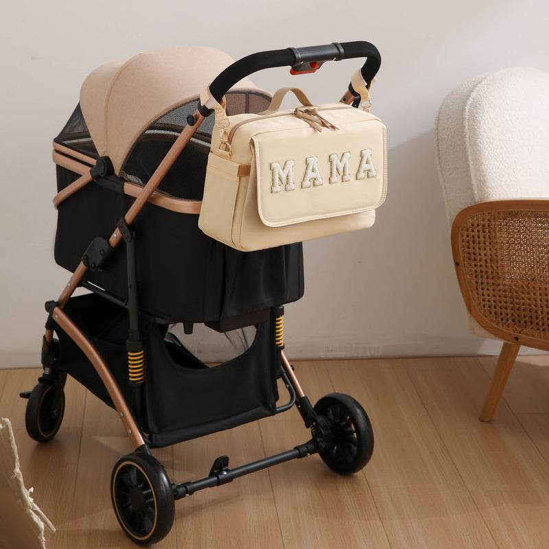 Mama Universele Kinderwagen Organizer Tas – Met Isolerende Bekerhouder en Afneembare Telefoonhoes