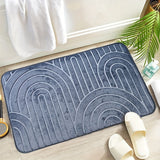 Geometrische Antislip Badkamermat – Comfortabel en Stijlvol voor jouw Badkamer