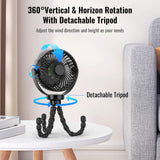 Draagbare kinderwagenventilator met 8000mAh accu