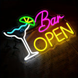 Verlicht Bord “Bar Open” – Sfeervolle Decoratie