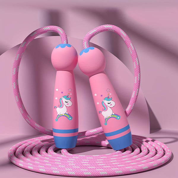 Unicorn Springtouw - Gezellig Springtouw voor Kinderen met Houten Handvaten