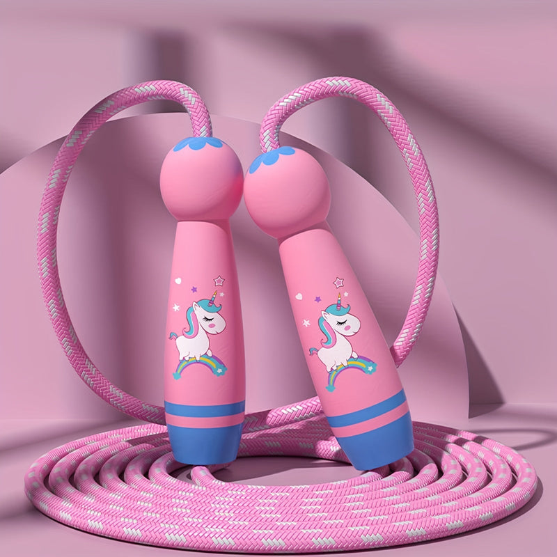 Unicorn Springtouw - Gezellig Springtouw voor Kinderen met Houten Handvaten