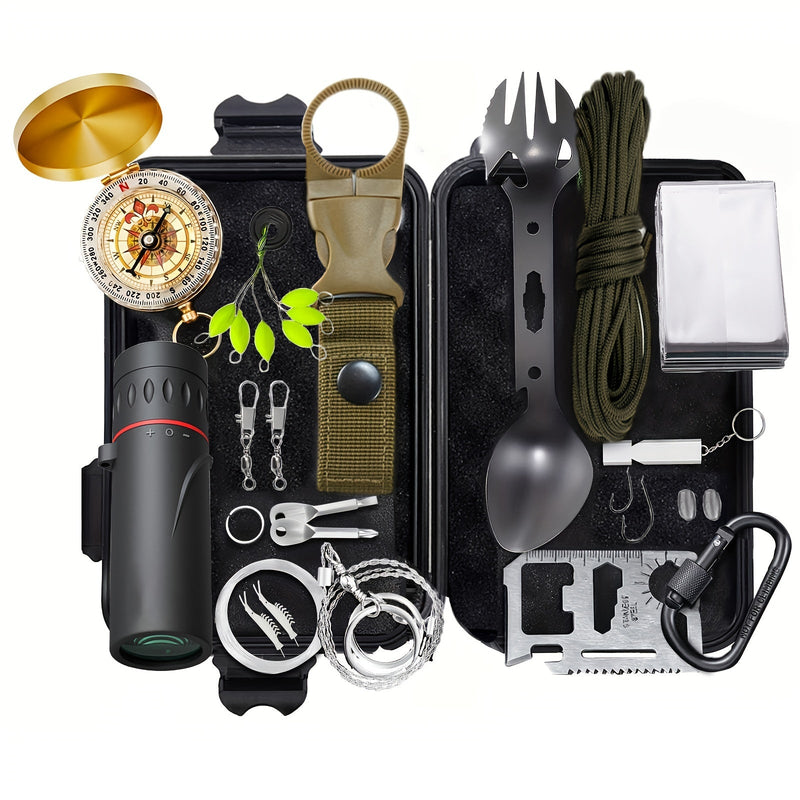 SurviveX Outdoor Survival Kit - Essentiële Gereedschappen voor Avonturen en Noodsituaties