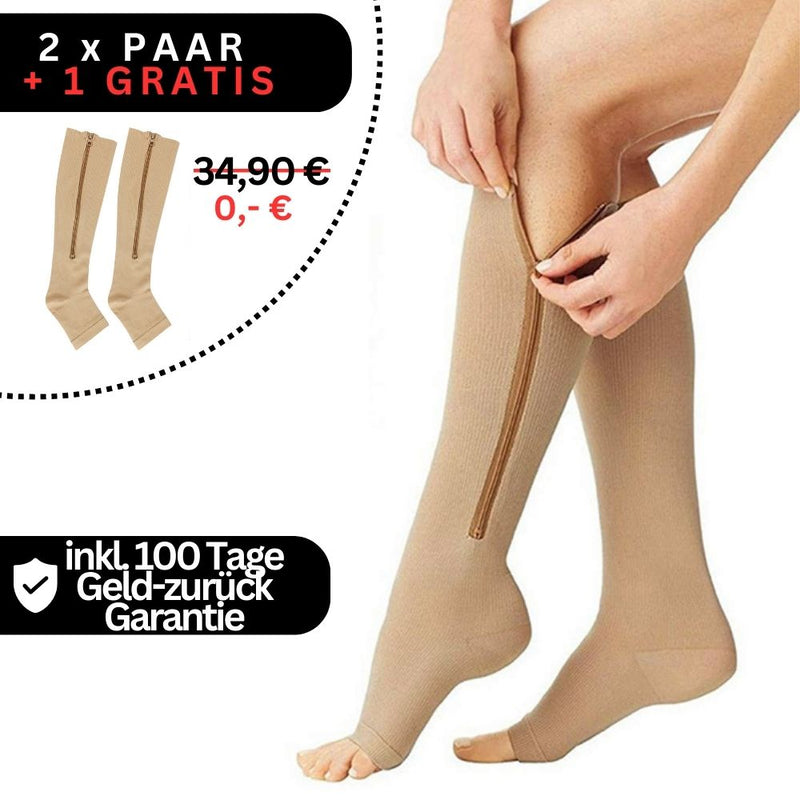 Orthopedische compressiekousen met rits - ComfortZip