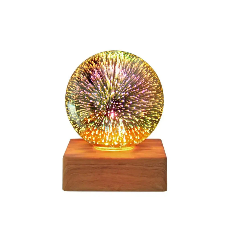 Kristallen bol lamp met 3D-vuurwerkeffect - StarburstGlow