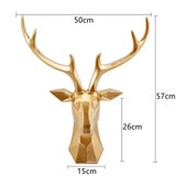 3D Hertenkop Sculptuur voor een Majestueuze Sfeer – RegalDeer