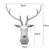 3D Hertenkop Sculptuur voor een Majestueuze Sfeer – RegalDeer