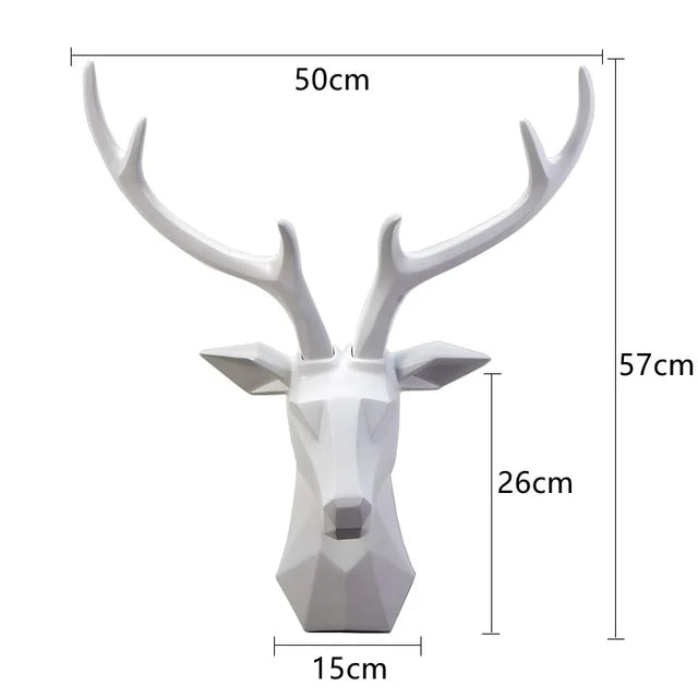 3D Hertenkop Sculptuur voor een Majestueuze Sfeer – RegalDeer