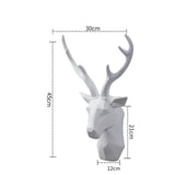 3D Hertenkop Sculptuur voor een Majestueuze Sfeer – RegalDeer