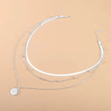 Delicate Drie-Lagen Zilveren Ketting – Stijlvolle Everyday Accessoire
