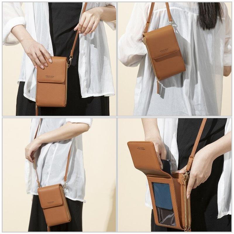 Touchscreen Telefoontas met Portemonnee‑functie – Compacte Crossbody voor Dagelijks Gebruik