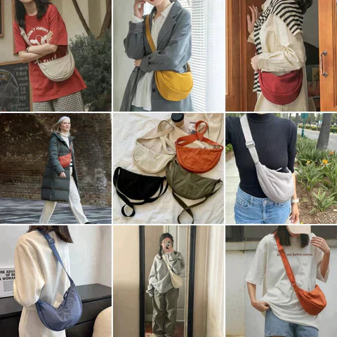 – Organiseren en stijlvol dragen met deze Half Moon Crossbody Tas